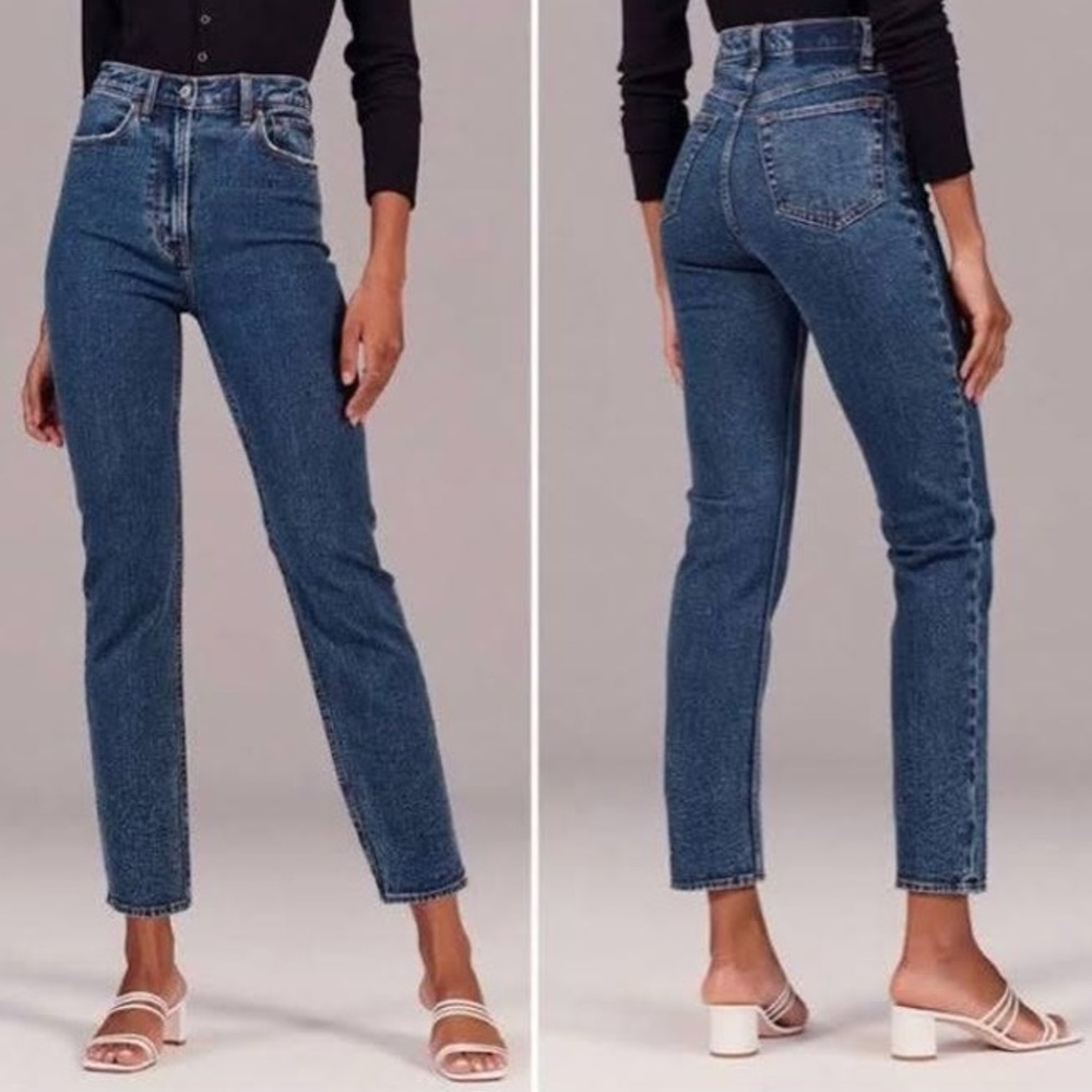 Abercrombie and Fitch Zoe Natural Rise Ankle Straight Leg Jeans